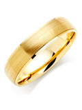 Beaverbrooks 9ct Gold Brushed Men's Wedding Ring