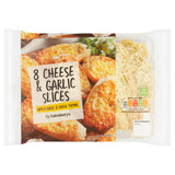 Sainsbury's Cheese & Garlic Slices x8 260g