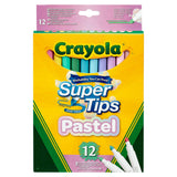 Crayola Pack of 12 Supertips Pastel