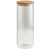 Habitat Round Glass Jar With Bamboo Lid 1.8ml Tall