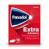 Panadol Extra Advance Painkillers 500mg Paracetamol & 65mg Caffeine Tablets x16