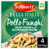 Schwartz Bella Italia Pollo Funghi Creamy Chicken & Wild Mushroom Rigatoni Recipe Mix 30g