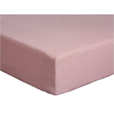 Habitat Cotton Rich 180TC Plain Fitted Sheet - Blush