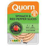 Quorn Vegetarian Spinach & Red Pepper Slices 100g