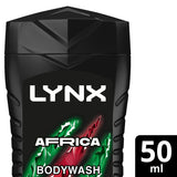 Lynx Africa Shower Gel Body Wash for Men Travel Size 50ml