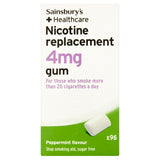 Sainsbury's Healthcare Nicotine Replacement 4mg Gum x96