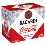 Bacardi & Coca-Cola Pre Mixed Cans 6x 250ml