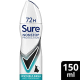 Sure Women Invisible Aqua 72h Nonstop Protection Antiperspirant Deodorant 150ml