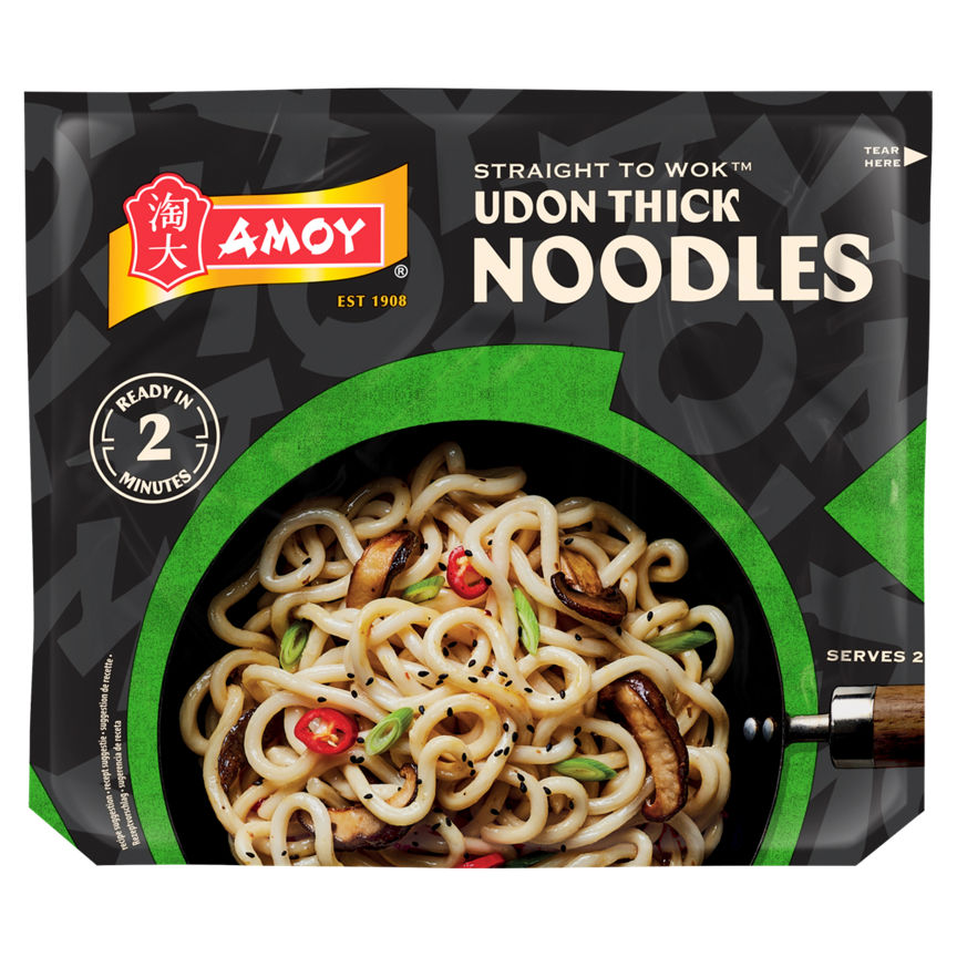 Amoy Straight to Wok Thick Udon Noodles - McGrocer