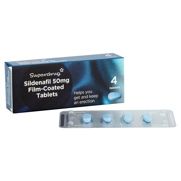 Superdrug Sildenafil 50mg Film-coated Tablet 4's GOODS Superdrug