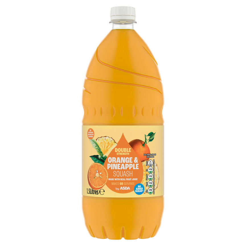 ASDA No Added Sugar Double Strength Orange & Pineapple Squash - McGrocer