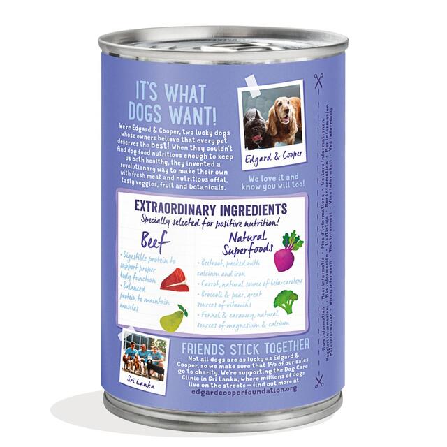 Edgard & Cooper Adult Grain Free Wet Dog Food with Beef   400g - McGrocer