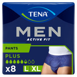 TENA Men Active Fit Incontinence Pants Plus Large x8 bladder weakness Sainsburys