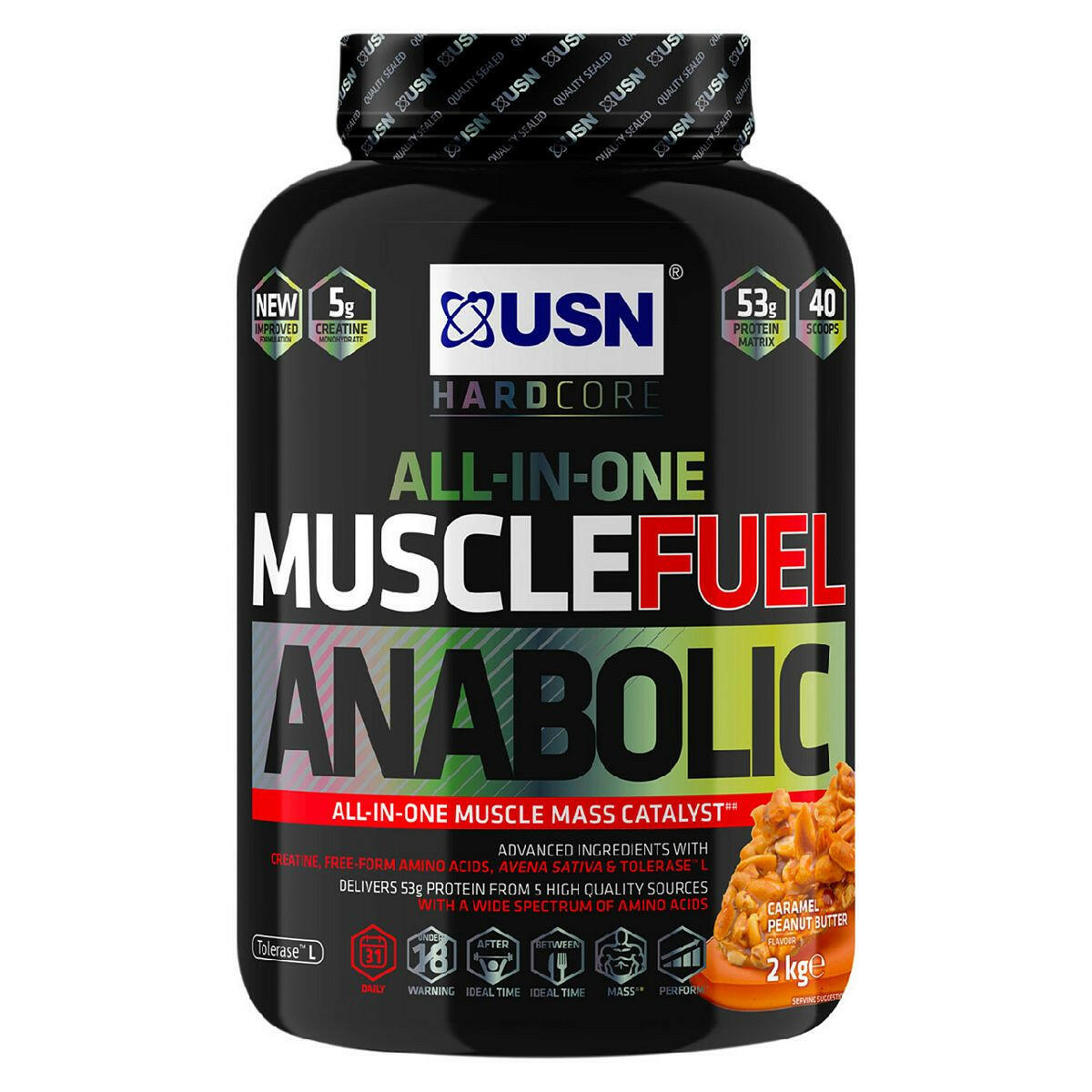 USN Muscle Fuel Anabolic Protein Peanut - 2kg GOODS Boots