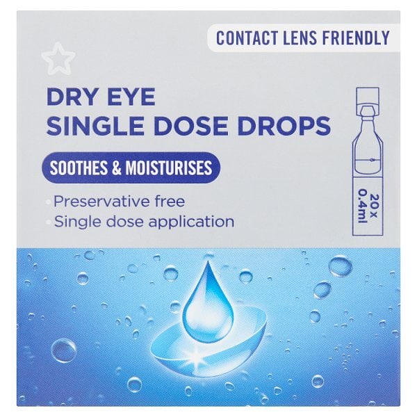 Superdrug Advanced Dry Eye Single Drops 20 x 0,35ml GOODS Superdrug