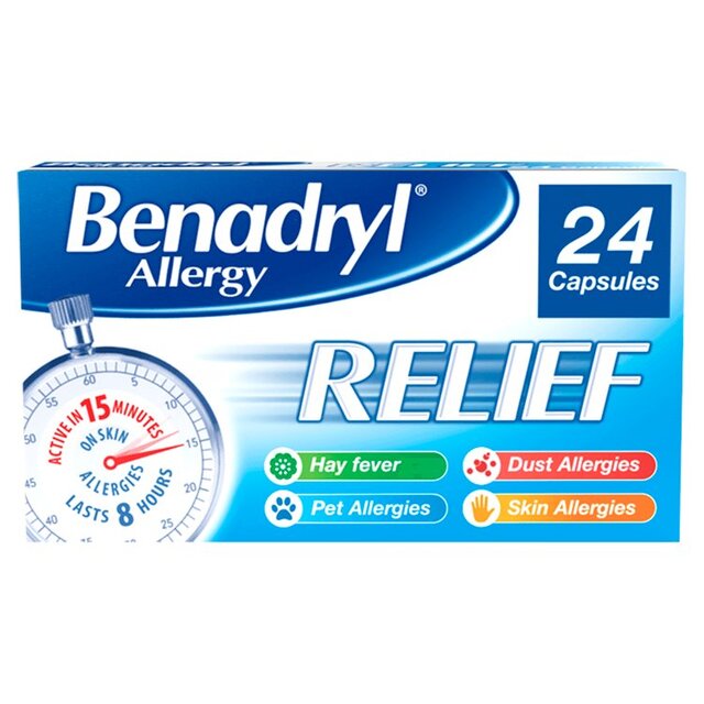 Benadryl Allergy Relief Capsules 24 per pack - McGrocer