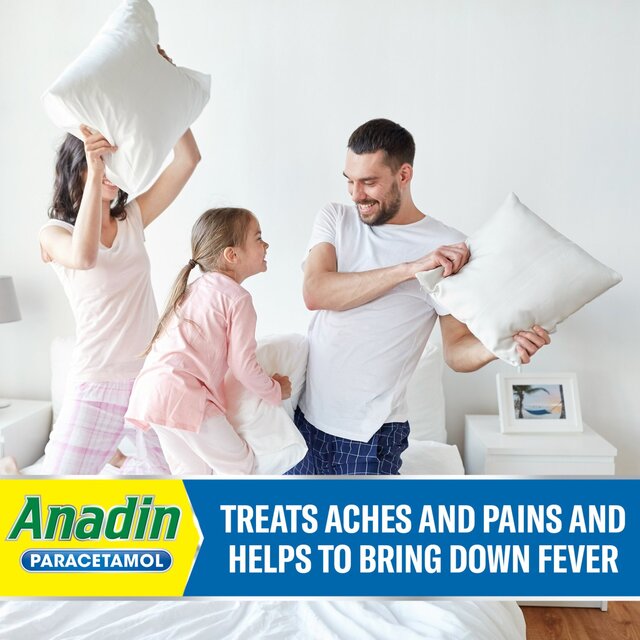 Anadin Paracetamol Pain Relief for Headaches Cold & Flu Tablets 16 16 per pack - McGrocer