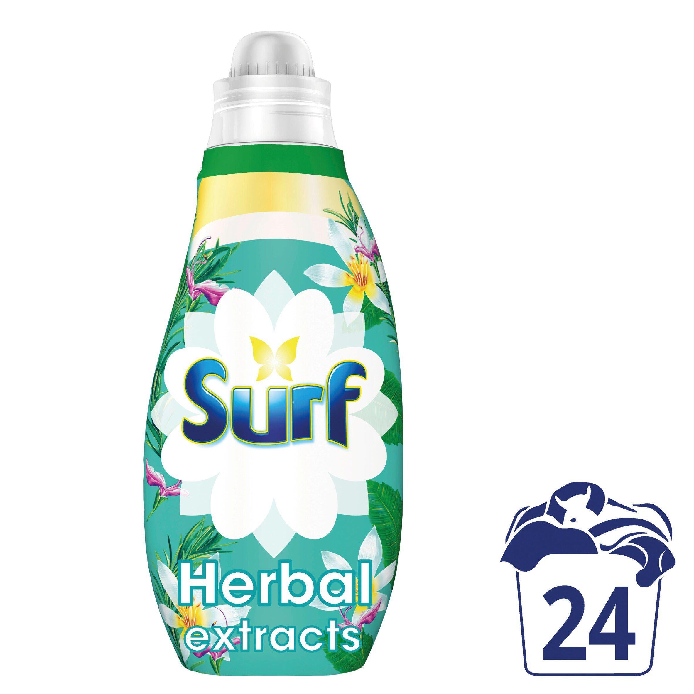 Surf 5 Herbal Extracts Concentrated Washing Liquid Laundry Detergent 24 Washes 648ml detergents & washing powder Sainsburys