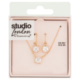 Superdrug Studio London Gold Tone Necklace and Earring Set GOODS Superdrug