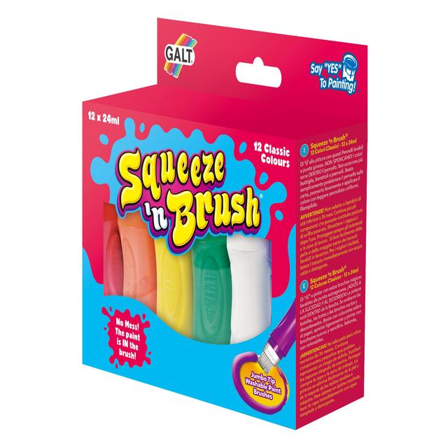 Squeeze n Brush No Mess Paints 12 Classic Colours 3+ GOODS M&S