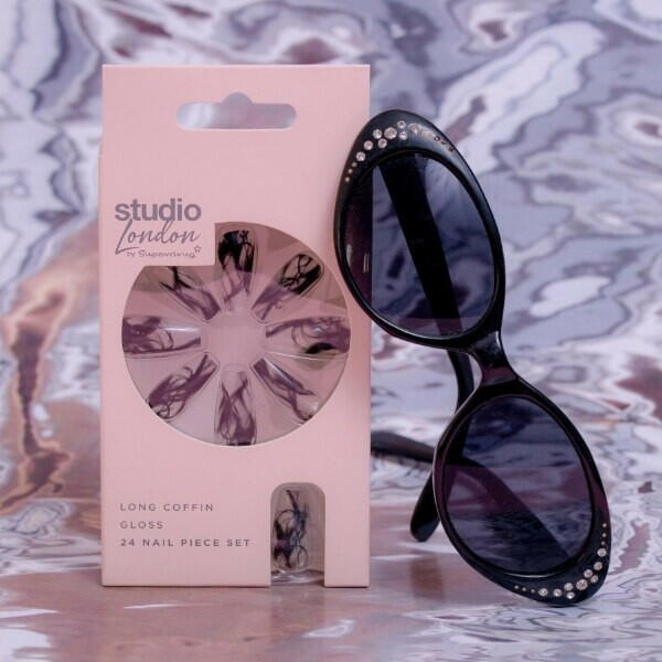 Superdrug Studio Texture Clear False Nails Black GOODS Superdrug