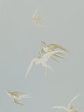 Sanderson Swallows Wallpaper - Silver Dviwsw104