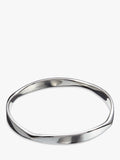 Andea Sterling Silver Polished Curve Bangle Silver