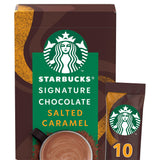 Starbucks Signature Chocolate Salted Caramel Flavour Hot Chocolate Powder 10x20g Sachets GOODS Sainsburys