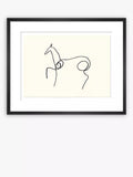 John Lewis Pablo Picasso 'Cheval' Horse Sketch Framed Print, 37 x 47cm, Black/White