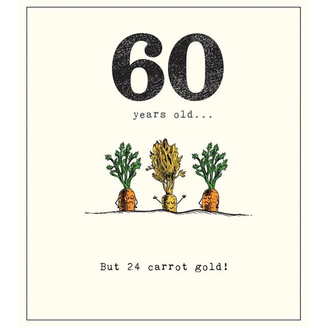 24 Carrot Gold 60th Birthday Card - McGrocer