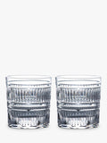 Royal Doulton R D Collection Radial Crystal Cut Glass Tumblers Set Of 2 290Ml Clear