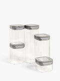 Flip Lock Airtight Square Storage Containers Set Of 5