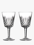 Waterford Crystal Lismore Cut Glass Goblets Set Of 2 250Ml