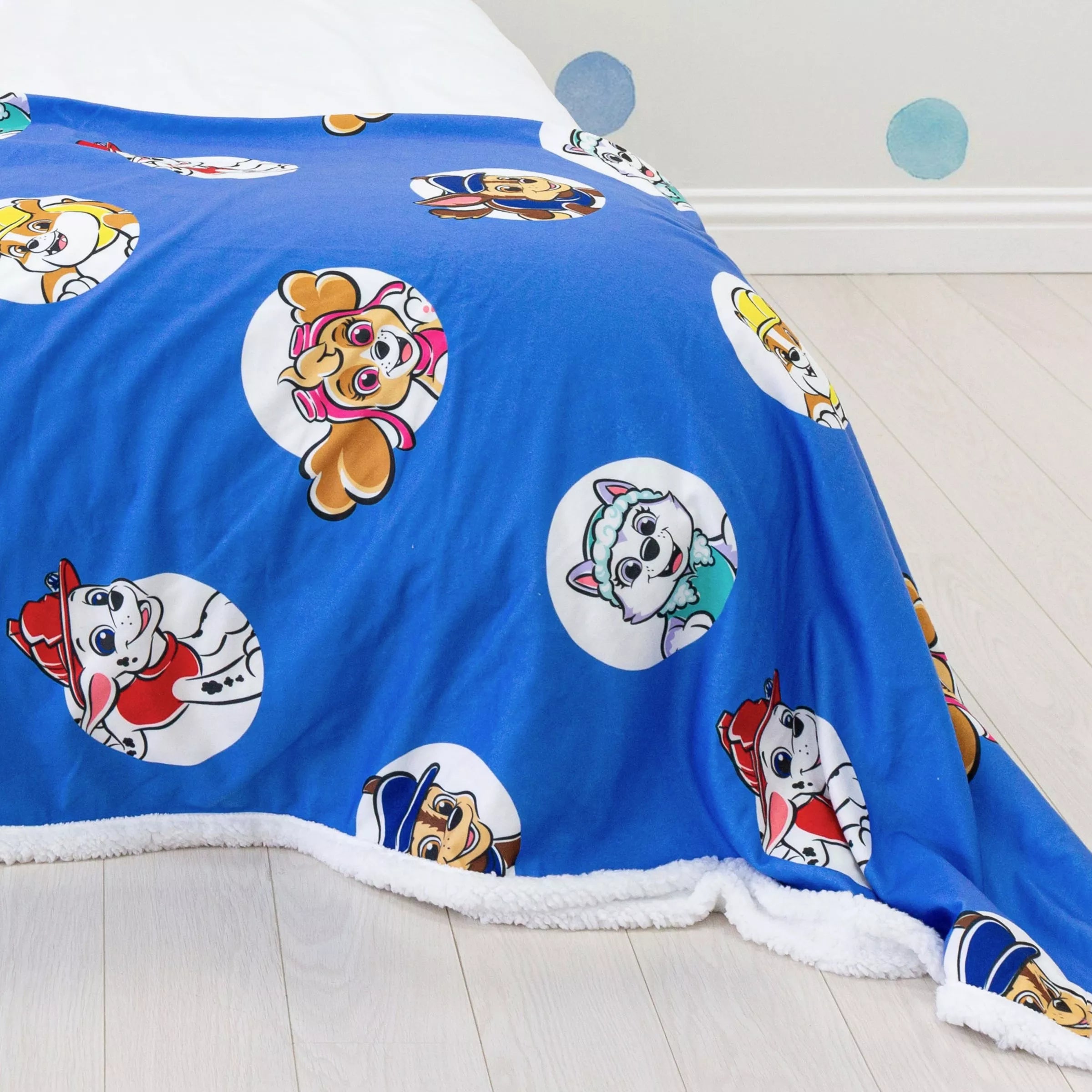 Paw Patrol Sherpa Fleece Throw, Multi - McGrocer