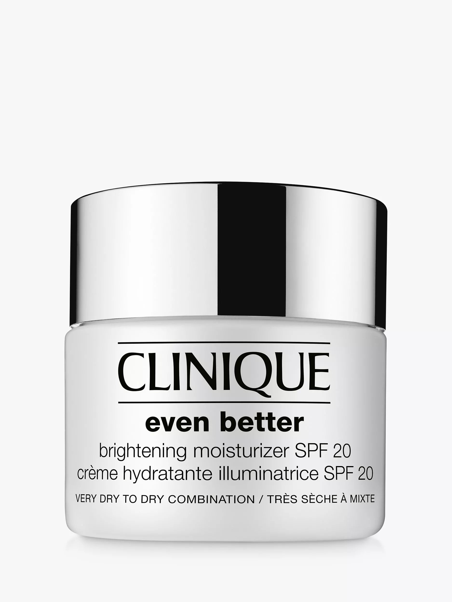 Clinique Even Better Brightening Moisturiser SPF 20, Very Dry/Dry Combination, 50ml - McGrocer