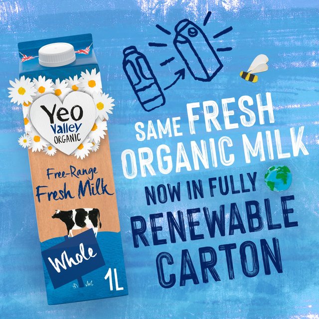 Yeo Valley Organic Fresh Whole Milk 1L GOODS M&S