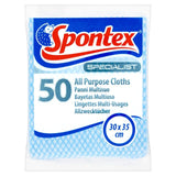 Spontex Specialist All Purpose Cloths Blue 50 per pack GOODS M&S
