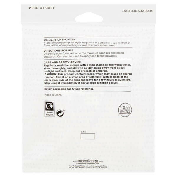 Superdrug Makeup Wedges x 20 GOODS Superdrug