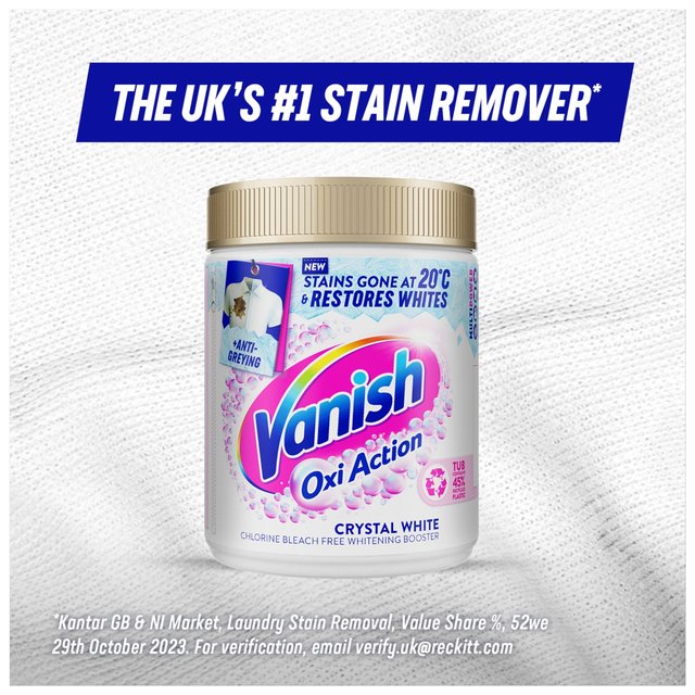 Vanish Oxi Action Fabric Stain Remover Powder Whites 850g GOODS M&S