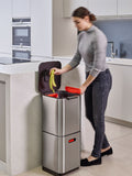 Joseph Joseph Silver Totem Compact 40L Waste Separation And Recycling Unit Bin