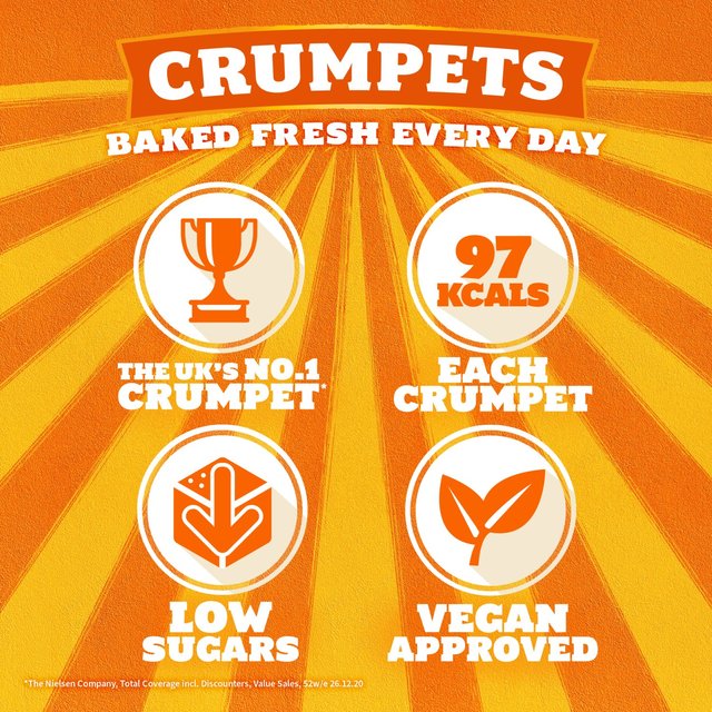 Warburtons Crumpets 6 per pack GOODS M&S