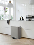 Brabantia Mineral Concrete Grey Bo 2 x 30L Pedal Bin