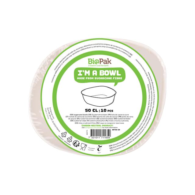 White Bagasse Bowls 14cm 10 per pack GOODS M&S