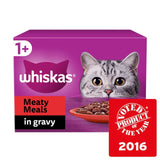 Whiskas 1+ Adult Wet Cat Food Pouches Meaty Meals in Gravy 12 x 85g GOODS M&S