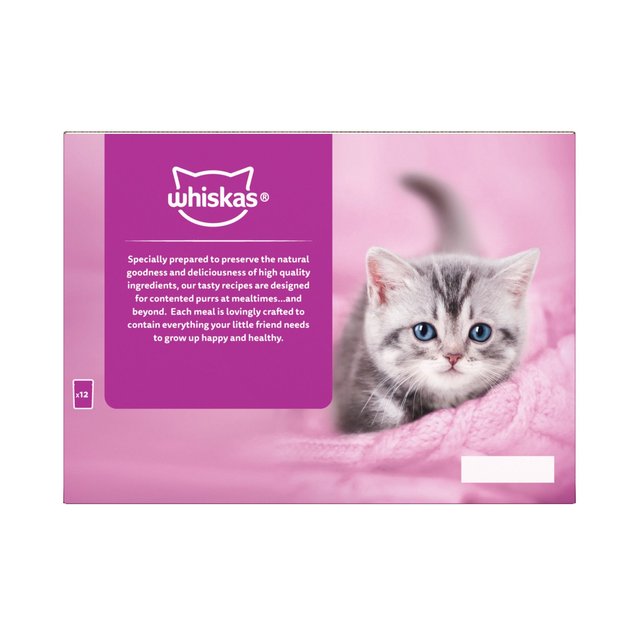 Whiskas 2-12mnths Kitten Wet Cat Pouches Fish Favourites in Jelly 12 x 85g GOODS M&S