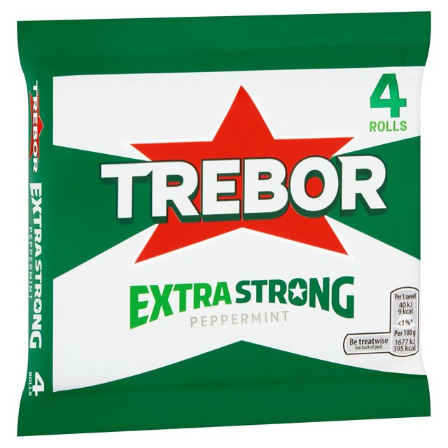 Trebor Extra Strong Peppermint Mint Rolls 4 x 41.3g GOODS M&S
