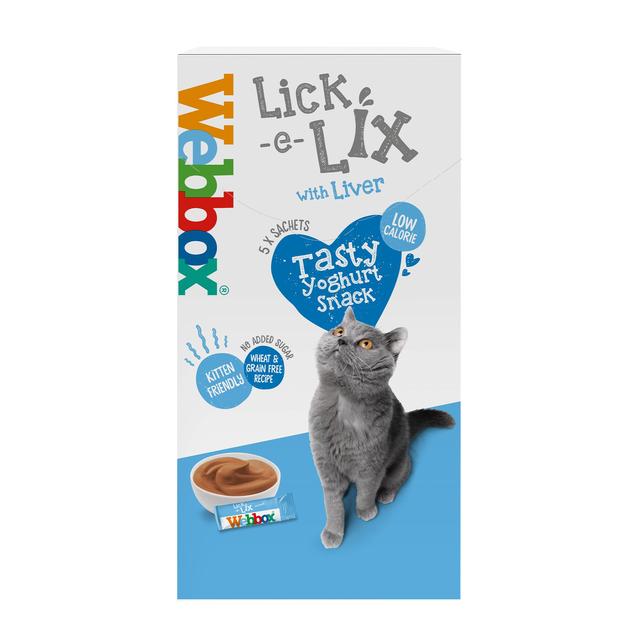 Webbox Lick-e-Lix with Liver Yoghurty Cat Treats 5 x 10g GOODS M&S