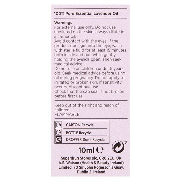 Superdrug Habitual Pure Lavender Essential Oil 10ml GOODS Superdrug