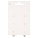 Superdrug Silver Tone Diamante Trio Stud Pack GOODS Superdrug