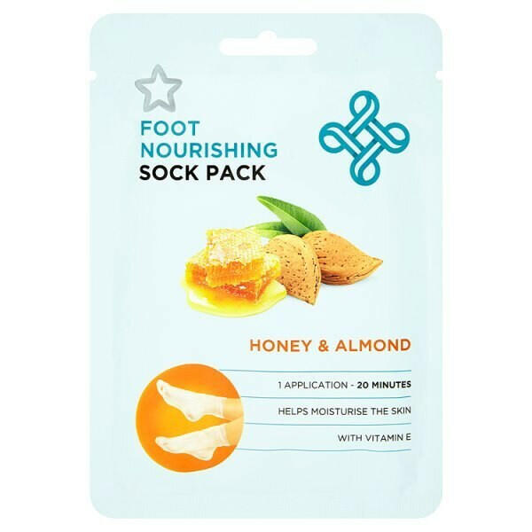 Superdrug Honey and Almond Nourishing Foot Mask Sock GOODS Superdrug